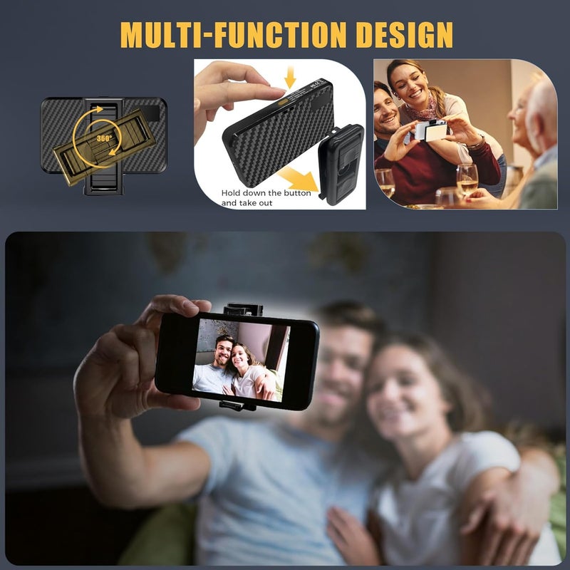 MACTREM 168 LED Selfie Light for iPhone,Portable Phone Light Clip, 3000Mah 3 Modes Rechargeable Alix Earle Lighting for Video Recording,for iPhone,Camera,Laptop,iPad,Video Conference,TikTok,Makeup - Image 3